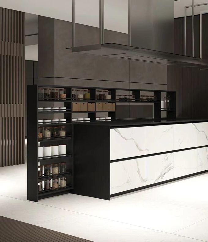 लकड़ी के मॉड्यूलर रसोई अलमिरा Mudroom कैबिनेट समाधान 1